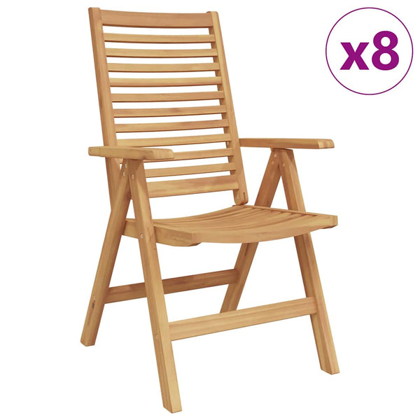 Ruskea puutarhan tuoli Veszpremi 52x64.5x108cm (8 pcs, tiikki)