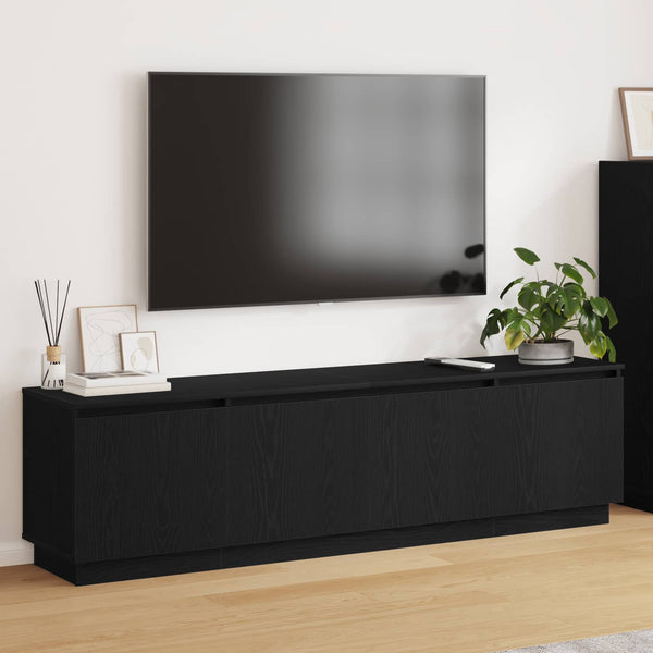 TV-kaappi 180 x 38 x 49 cm Musta tammi. Tekninen puu