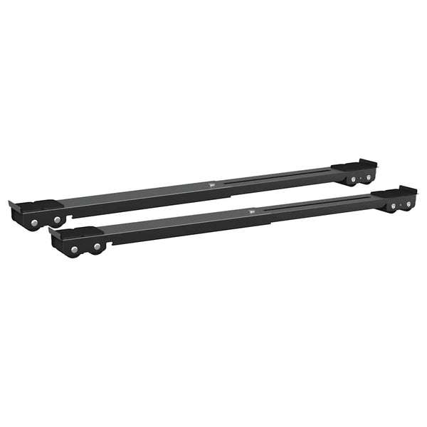 Pesukoneen jalusta 2 pcs Musta 72 x 5 x 4.5 cm Teräs