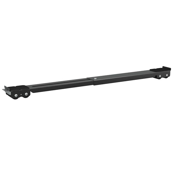 Pesukoneen jalusta 2 pcs Musta 72 x 5 x 4.5 cm Teräs