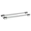 Pesukoneen jalusta 2 pcs Hopea 72 x 5 x 4.5 cm Teräs