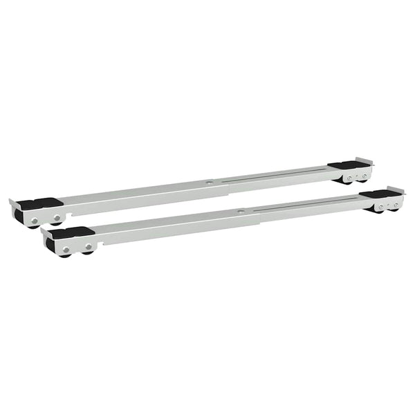Pesukoneen jalusta 2 pcs Hopea 72 x 5 x 4.5 cm Teräs