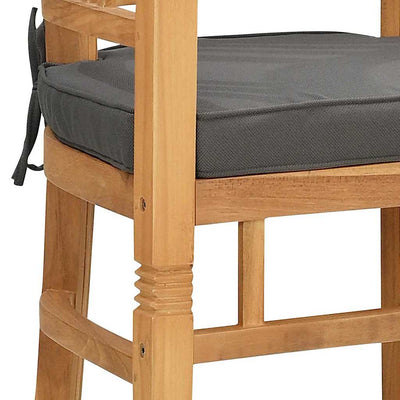 Ruskea puutarhatuolit Luberta 63x58x89cm (2 pcs, tiikki)