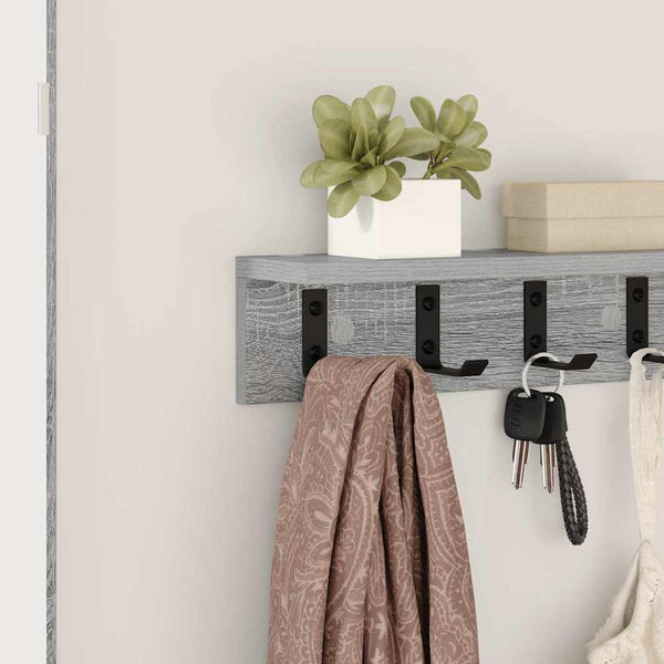 Seinälle asennettava takkihylly Seinäkiinnitettävä Tekninen puu