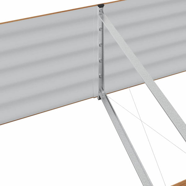 Korotettu penkki Ruskea 320 x 80 x 44 cm Teräs