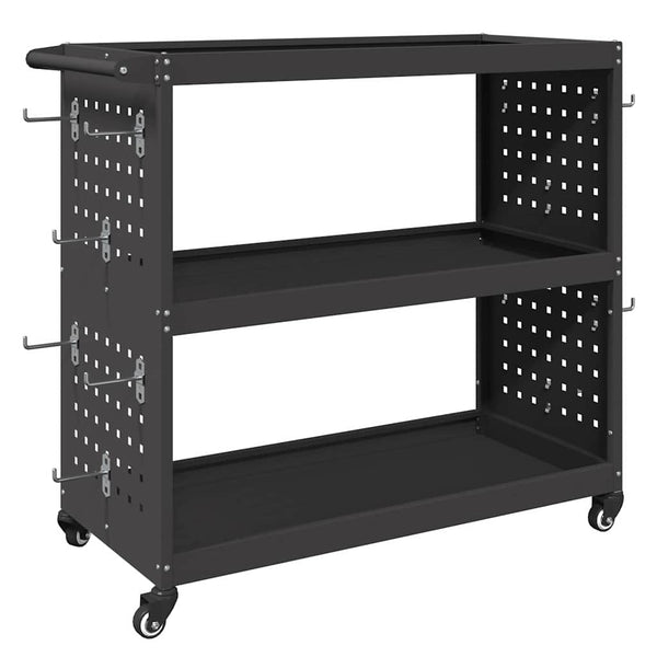 Työkalukärry Musta 75 x 35 x 73 cm Kylmävalssattu teräs