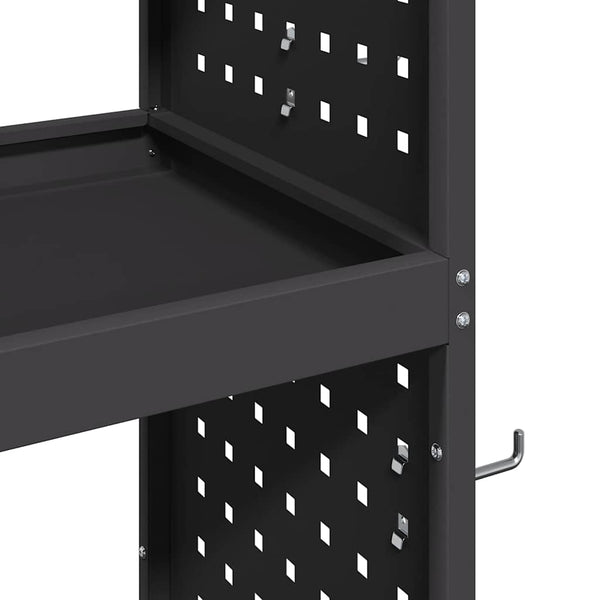 Työkalukärry Musta 65 x 35 x 111 cm Kylmävalssattu teräs