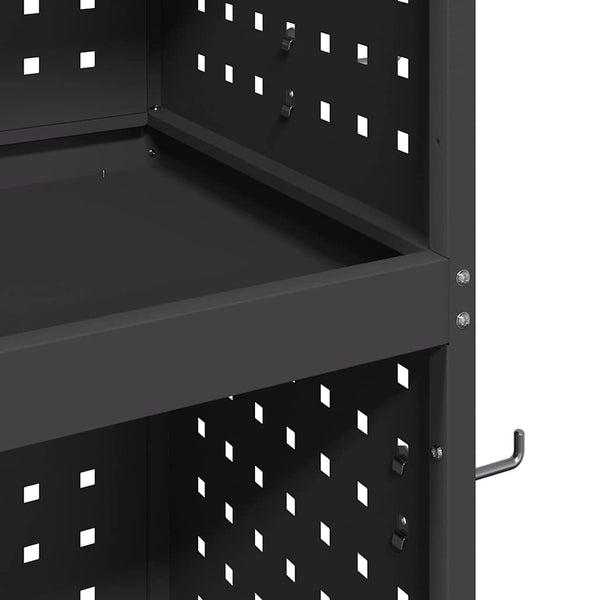Työkalukärry Musta 65 x 35 x 111 cm Kylmävalssattu teräs