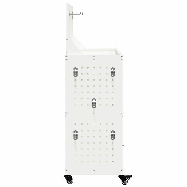 Työkalukärry valkoinen 65 x 35 x 111 cm Kylmävalssattu teräs