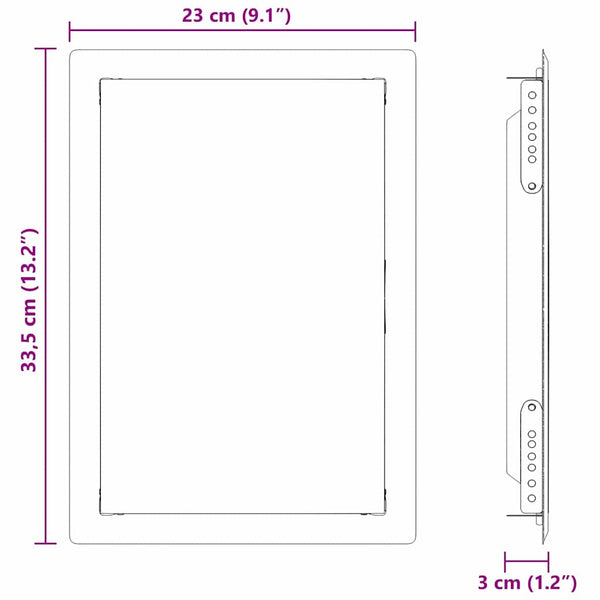 Access Panel Valkoinen 33,5 x 23 x 3 cm Teräs