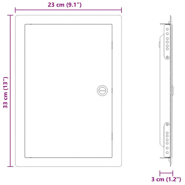 Access Panel Valkoinen 33 x 23 x 3 cm Teräs