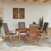 Ruskea puutarhan tuoli Cedomir 57x71.5x104cm (4 pcs, tiikki)