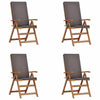 Ruskea puutarhan tuoli Cedomir 57x71.5x104cm (4 pcs, tiikki)