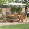 Ruskea puutarhan tuoli Angelin 57x71.5x104cm (6 pcs, tiikki)