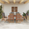 Ruskea puutarhan tuoli Angelin 57x71.5x104cm (6 pcs, tiikki)