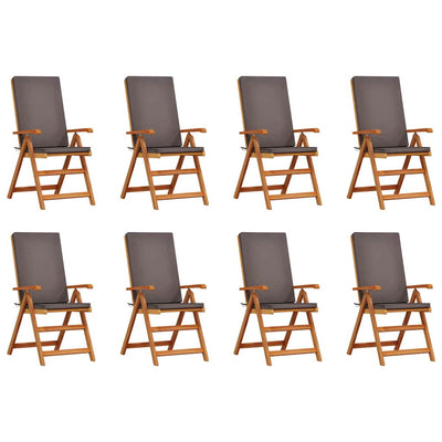 Ruskea puutarhan tuoli Acteea 57x71.5x104cm (8 pcs, tiikki)