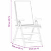 Ruskea puutarhan tuoli Daviana 57x71.5x104cm (4 pcs, tiikki)