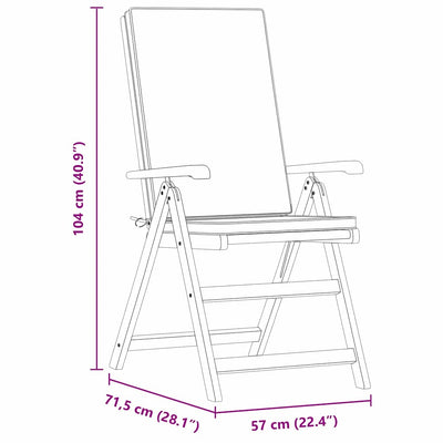 Ruskea puutarhan tuoli Daviana 57x71.5x104cm (4 pcs, tiikki)