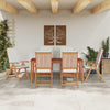 Ruskea puutarhan tuoli Takar 57x71.5x104cm (6 pcs, tiikki)