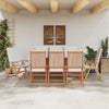 Ruskea puutarhan tuoli Fabiut 57x71.5x104cm (8 pcs, tiikki)