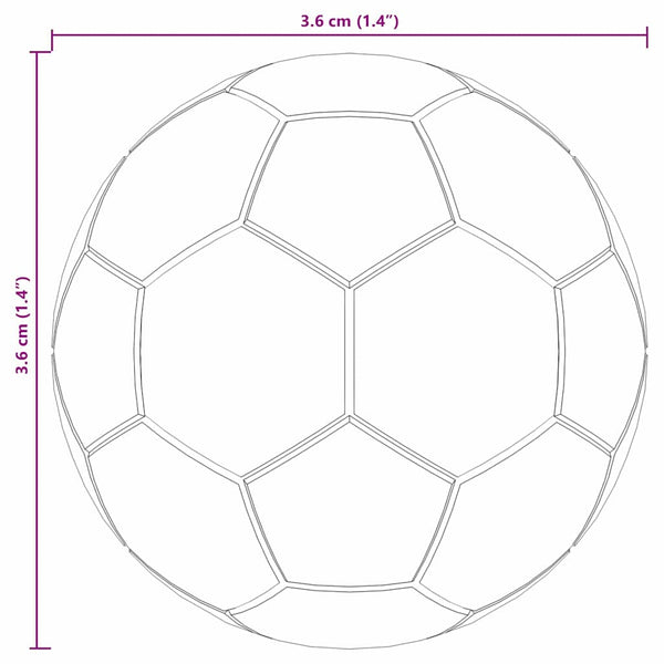 Pelipöydät Jalkapallot 12 kpl valkoinen 3,6 x 3,6 cm