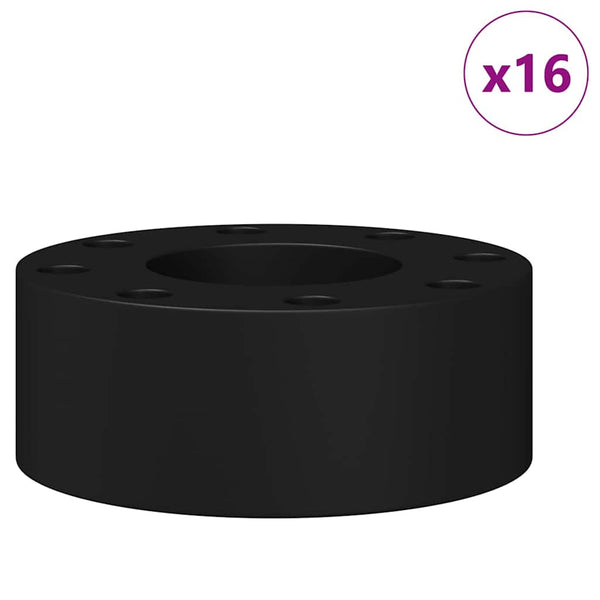 Pöytäfutispuskimet 16 kpl Musta 2,7 x 2,7 x 1,3 cm TPE