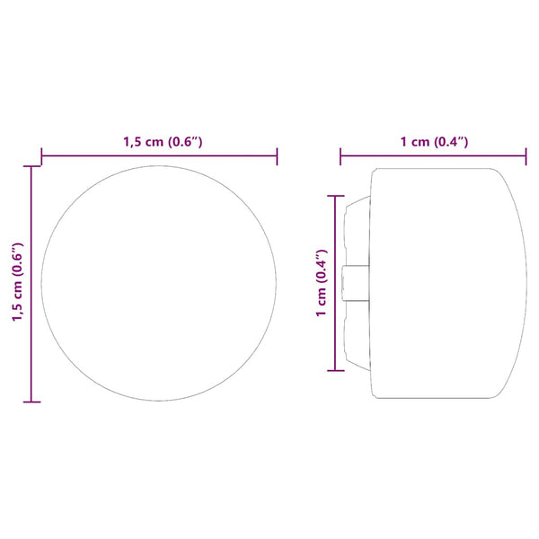 Futispelipöydän päälliset 10 kpl Musta 1,5 x 1,5 x 1 cm PP