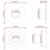 Pöytäjalkapallon laakerit 10 kpl Musta 5 x 5 x 2,8 cm PP