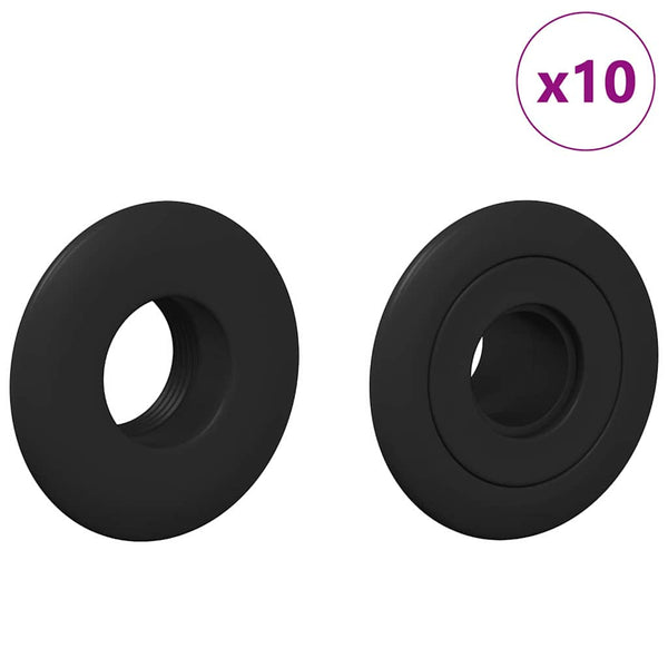 Pöytäjalkapallon laakerit 10 kpl Musta 5 x 5 x 2,8 cm PP