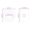Pöytäjalkapallon laakerit 10 kpl Musta 3 x 3 x 2,1 cm PP