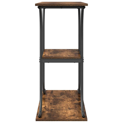 Savutammi konsolipöytä hyllyllä Doichita 101x35x80.5cm (puinen)