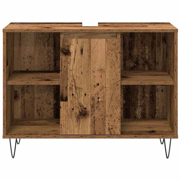 Kylpyhuonekalustesetti 3 kpl Vanha Puu 30 x 30 x 180 cm