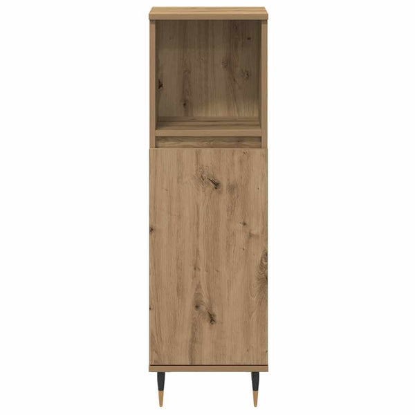 Kylpyhuonekalustesetti 3 kpl Artisan tammi 30 x 30 x 180 cm