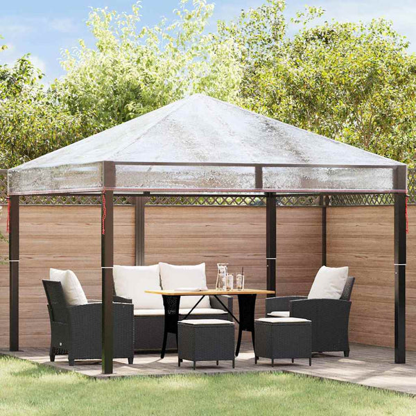 Gazebo-kannen vaihto 300 x 300 x 26 cm Läpinäkyvä