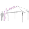 Gazebo-kannen vaihto 300 x 300 x 26 cm Läpinäkyvä