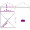 Gazebo-kannen vaihto 300 x 300 x 26 cm Läpinäkyvä