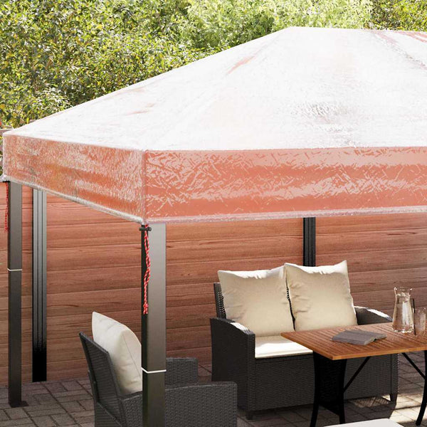 Gazebo-kannen vaihto 400 x 300 x 32 cm Läpinäkyvä