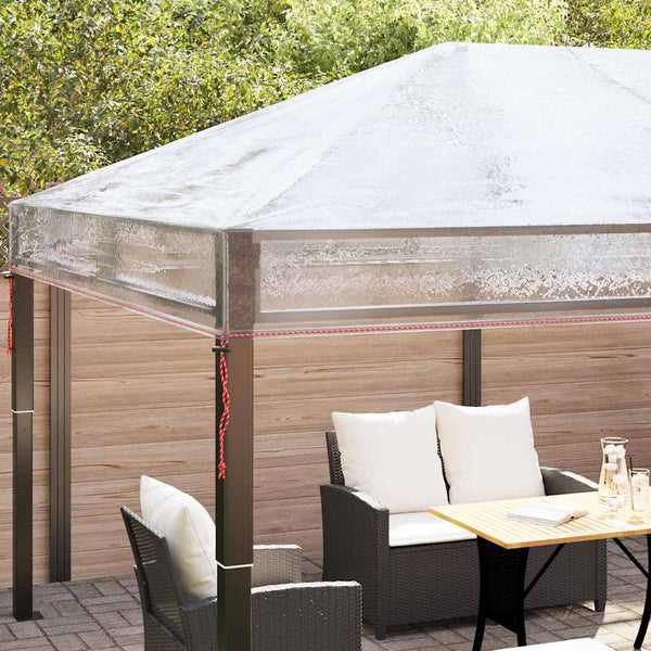 Gazebo-kannen vaihto 400 x 300 x 32 cm Läpinäkyvä