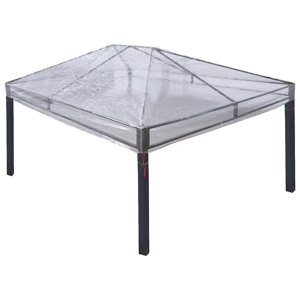 Gazebo-kannen vaihto 400 x 300 x 32 cm Läpinäkyvä