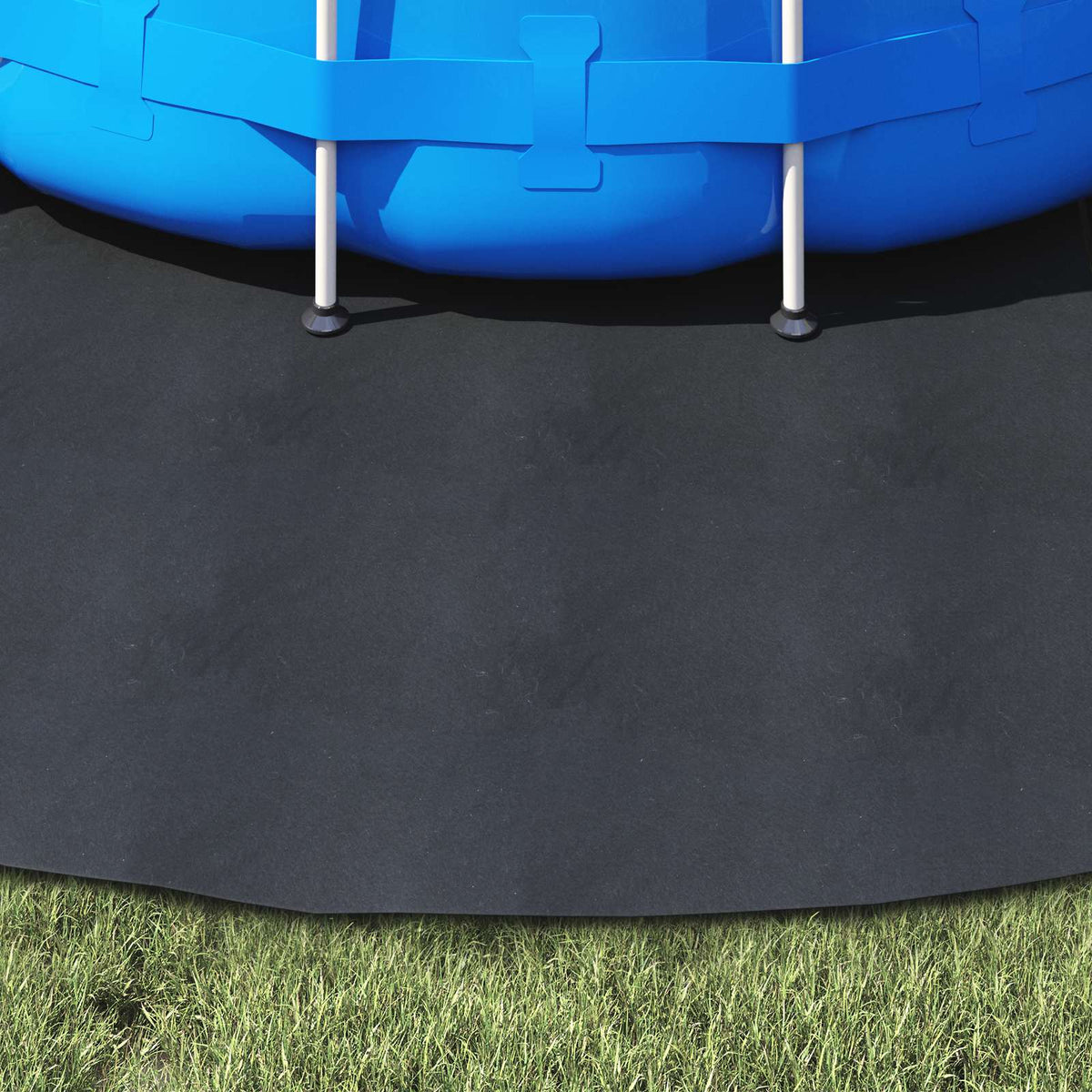 Altaan pohjalevy Ø 306 cm (1 mm) Pyöreä Non-woven Kangas Musta