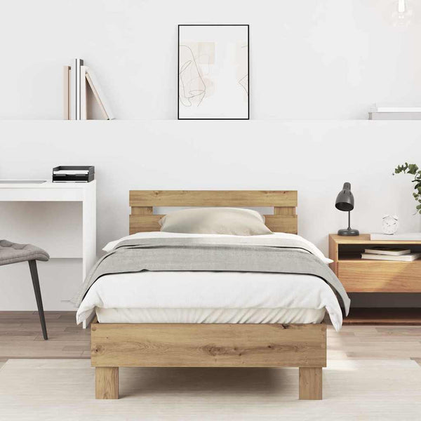 Sängyn runko päätyllä Artisan tammi 193 x 95 x 88 cm Mäntypuu