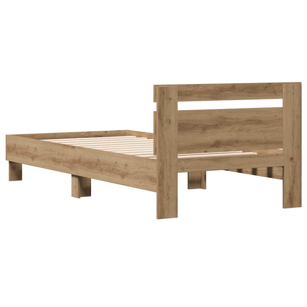 Sängyn runko päätyllä Artisan tammi 193 x 95 x 88 cm Mäntypuu