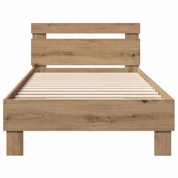 Sängyn runko päätyllä Artisan tammi 193 x 95 x 88 cm Mäntypuu