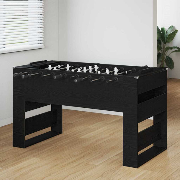 Futispöytä 2 pcs Musta tammi. 146,5 x 74 x 85 cm Tekninen puu