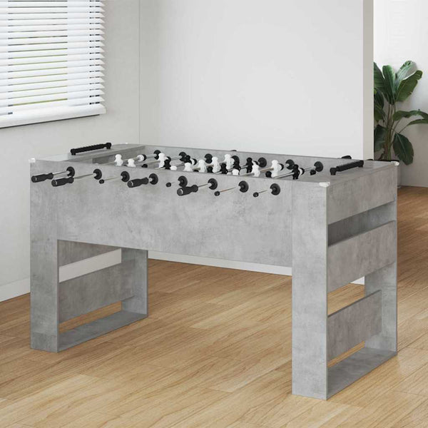 Futispöytä 2 pcs Betoni Harmaa 146,5 x 74 x 85 cm Tekninen puu