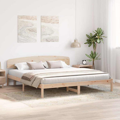 Sängyn runko päätyllä Ruskea 6FT Super King Size Täysi Mänty