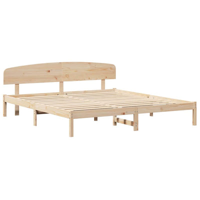 Sängyn runko päätyllä Ruskea 6FT Super King Size Täysi Mänty
