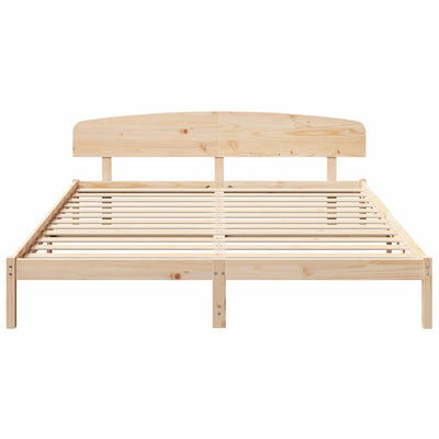 Sängyn runko päätyllä Ruskea 6FT Super King Size Täysi Mänty