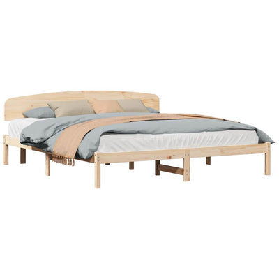 Sängyn runko päätyllä Ruskea 6FT Super King Size Täysi Mänty