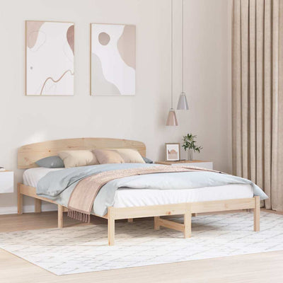Sängyn runko päätyllä Ruskea 160 x 200 cm Täysi Mänty